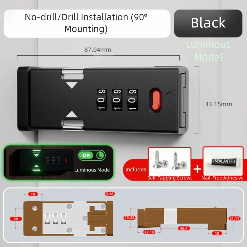 Adjustable Cabinet Password Lock Enhanced Security Erosion Resistant Security Lock Zinc Alloy Bolt Lock System Lockers
Adjustable Cabinet Password Lock Enhanced Security Erosion Resistant Security Lock Zinc Alloy Bolt Lock System Lockers