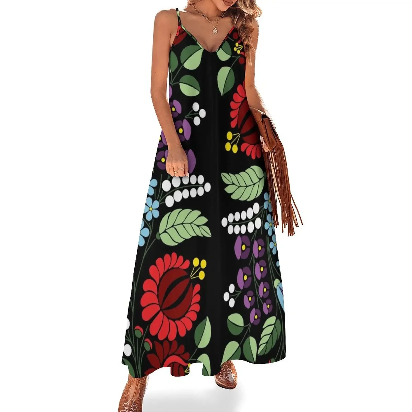 Kalocsa flowers, bright colours, black background / Kalocsai virágok, élénk színek, fekete háttér Sleeveless Dress prom dresses
Kalocsa flowers, bright colours, black background / Kalocsai virágok, élénk színek, fekete háttér Sleeveless Dress prom dresses