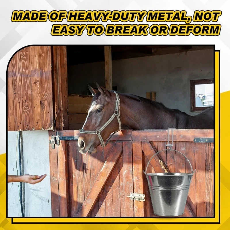 Heavy Duty Iron Stall Hangers High Strength Water Pail Hanger Removable Hook
Heavy Duty Iron Stall Hangers High Strength Water Pail Hanger Removable Hook