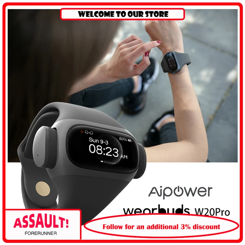Aipower Smart Watches Earphone 2 in 1 Bluetooth Earbuds Wristband For Fitness Heart Rate Sports Monitor Sleep Health Tracker
Aipower Smart Watches Earphone 2 in 1 Bluetooth Earbuds Wristband For Fitness Heart Rate Sports Monitor Sleep Health Tracker
