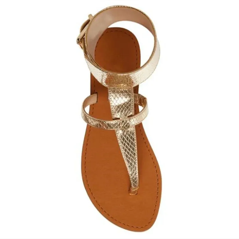 DIZHUANG Сексуальные женские тапочки на высоком каблуке. Золотые кожаные тапочки. Сандалии на плоской подошве. Шлепанцы Летняя женская обувь Пряжка на щиколотке 
DIZHUANG Сексуальные женские тапочки на высоком каблуке. Золотые кожаные тапочки. Сандалии на плоской подошве. Шлепанцы Летняя женская обувь Пряжка на щиколотке