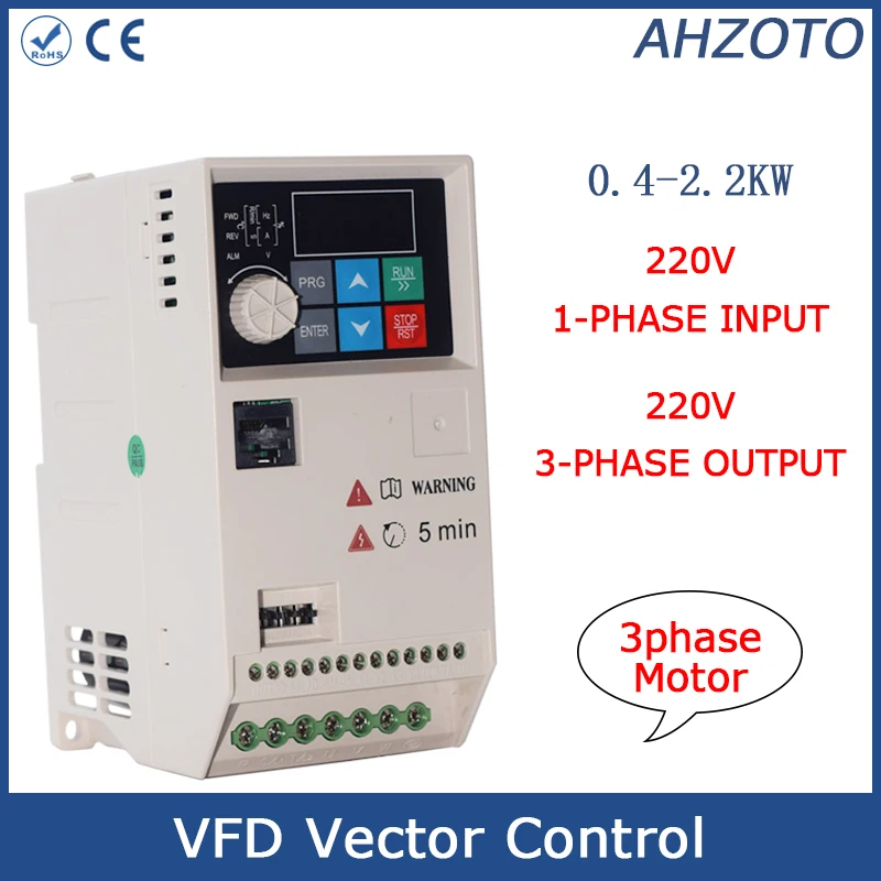 Инвертор VFD 0,4 кВт 0,75 кВт 1,5 кВт 2,2 кВт Преобразователь частоты 1P 3P 220 В Выходной преобразователь частоты Привод переменной частоты
Инвертор VFD 0,4 кВт 0,75 кВт 1,5 кВт 2,2 кВт Преобразователь частоты 1P 3P 220 В Выходной преобразователь частоты Привод переменной частоты