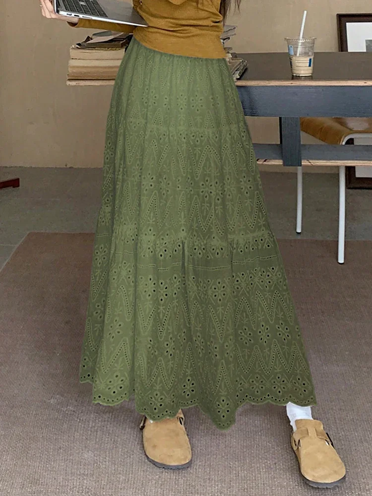 New in Dresses Summer Long Pleated Skirt A-line Elastic Waist Fairy Tiered Skirt Women Solid Color Women's Skirts
New in Dresses Summer Long Pleated Skirt A-line Elastic Waist Fairy Tiered Skirt Women Solid Color Women's Skirts