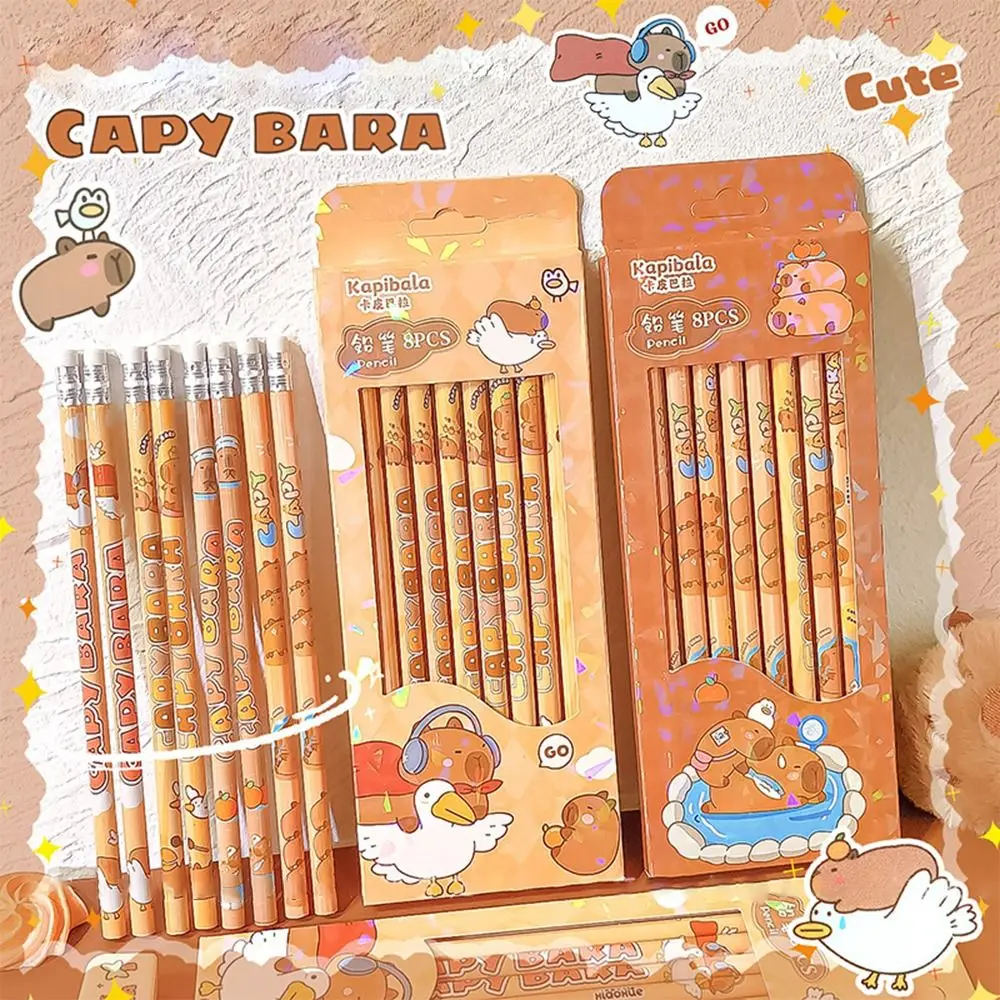 8 шт. прочный карандаш Capybara HB с резиновой головкой, граффити/живопись, карандаш для рисования, канцелярские принадлежности, гладкий карандаш для рисования эскизов
8 шт. прочный карандаш Capybara HB с резиновой головкой, граффити/живопись, карандаш для рисования, канцелярские принадлежности, гладкий карандаш для рисования эскизов