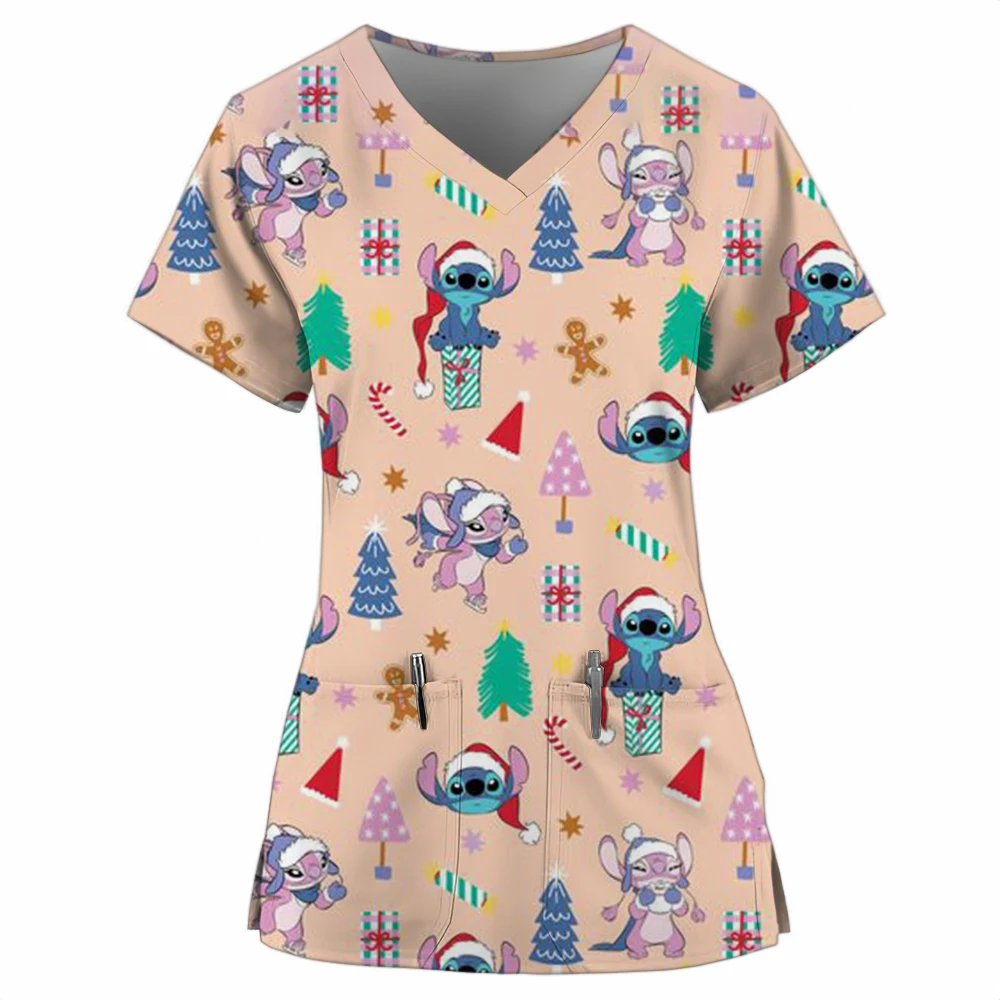 T-shirt Summer Merry Christmas Woman Clothes Hospital Tops Disney Top Women 2024 Nurse Uniform Stitch T-shirts Tees Women's Top
T-shirt Summer Merry Christmas Woman Clothes Hospital Tops Disney Top Women 2024 Nurse Uniform Stitch T-shirts Tees Women's Top