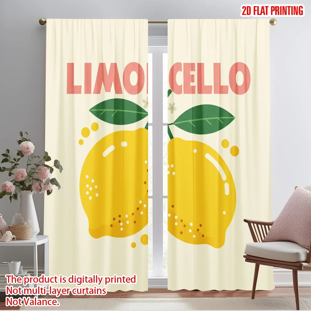 2pcs 2D flat printing Window Curtains Lemon Cello Citrus 100% Polyester Fabric Without Electricity Festive Wall Decor Perfect
2pcs 2D flat printing Window Curtains Lemon Cello Citrus 100% Polyester Fabric Without Electricity Festive Wall Decor Perfect