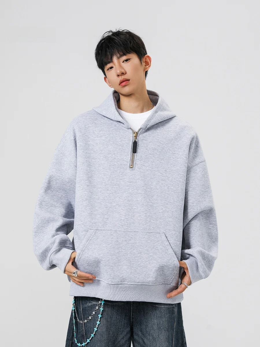 American Retro Hoodie Men's Autumn Trendy Heavyweight Casual Sports Loose Overhead Zipper Design Polyester Fiber Long Sve
American Retro Hoodie Men's Autumn Trendy Heavyweight Casual Sports Loose Overhead Zipper Design Polyester Fiber Long Sve