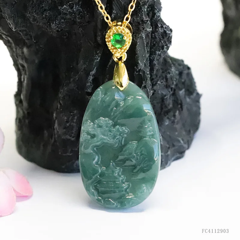 Серебряное ожерелье S925 с натуральным нефритом и синим изумрудом, подвеска-капля, резной кулон, модное ювелирное украшение, амулет, подарки
Серебряное ожерелье S925 с натуральным нефритом и синим изумрудом, подвеска-капля, резной кулон, модное ювелирное украшение, амулет, подарки