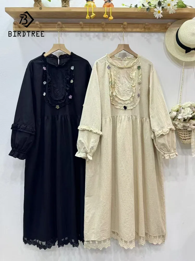 Новые осенние хлопковые льняные платья с длинными рукавами 2025, женское кружевное лоскутное платье с рюшами, милое повседневное свободное кукольное платье Mori Girl D58559CC
Новые осенние хлопковые льняные платья с длинными рукавами 2025, женское кружевное лоскутное платье с рюшами, милое повседневное свободное кукольное платье Mori Girl D58559CC