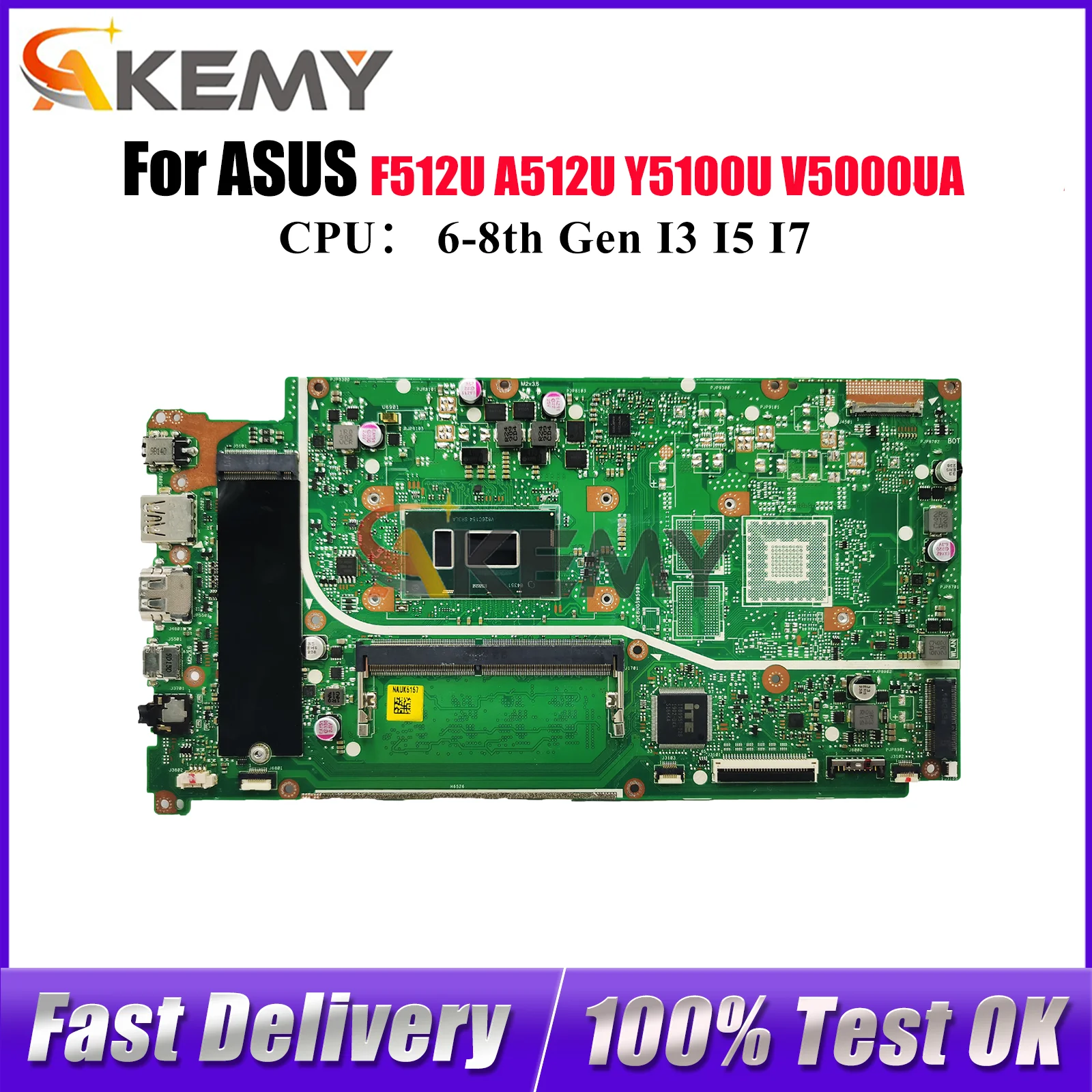 X512UA Материнская плата для ноутбука ASUS VivoBook Y5100U X512UF X512UB A512U V5000UA F512U X512U X512UA Материнская плата с процессором I3 I5 I7
X512UA Материнская плата для ноутбука ASUS VivoBook Y5100U X512UF X512UB A512U V5000UA F512U X512U X512UA Материнская плата с процессором I3 I5 I7