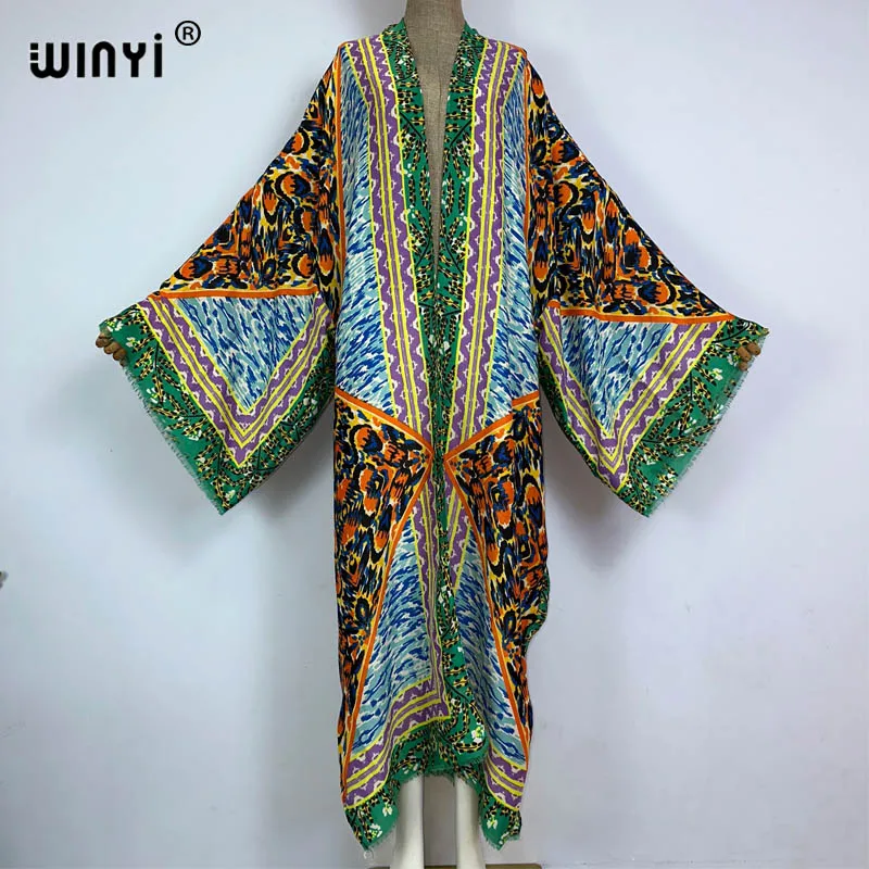 WINYI Summer Bohemian print party Beach Wear Swim Suit Cover up Africa women Cardigan colorful sexy Holiday long Sleeve Kimono
WINYI Summer Bohemian print party Beach Wear Swim Suit Cover up Africa women Cardigan colorful sexy Holiday long Sleeve Kimono