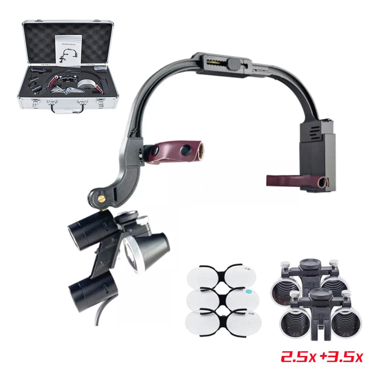 5W Dental LED Head Light Lamp 2.5X+3.5X Dentisit Surgical Magnification Binocular Loupe Surgical Headlight Lab Equipment
5W Dental LED Head Light Lamp 2.5X+3.5X Dentisit Surgical Magnification Binocular Loupe Surgical Headlight Lab Equipment