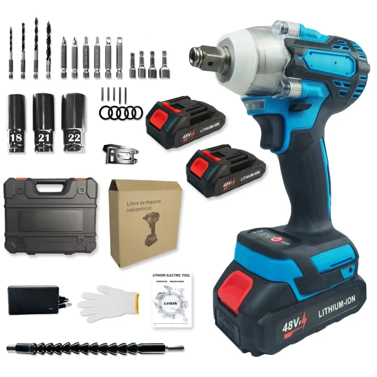 Professional 21V Brushless Cordless Impact Wrench Kit Li-ion Battery Industrial DIY Torque Ratchet Design
Professional 21V Brushless Cordless Impact Wrench Kit Li-ion Battery Industrial DIY Torque Ratchet Design