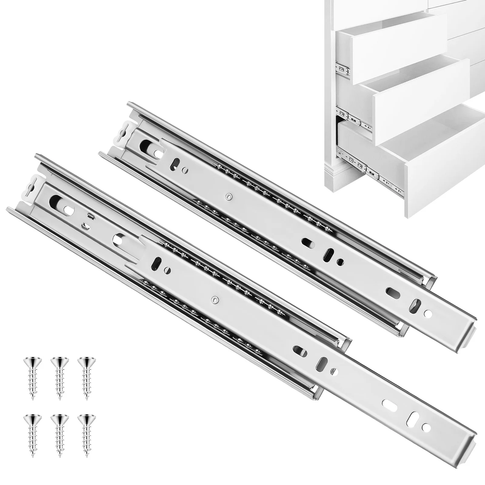 2 Pcs Stainless Steel Drawer Slides Bottom Mount Heavy Duty Cabinet Rails 10 Heavy Duty Drawer Slides Inch Full Extension
2 Pcs Stainless Steel Drawer Slides Bottom Mount Heavy Duty Cabinet Rails 10 Heavy Duty Drawer Slides Inch Full Extension