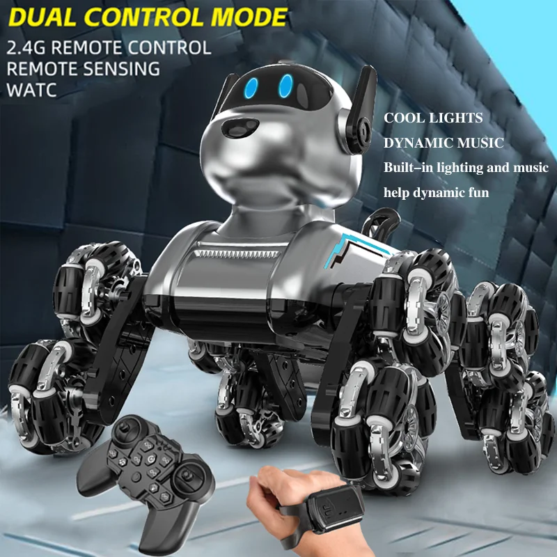New Eight-wheel Stunt Mechanical Dog Remote Control Toy Gesture Induction Climbing Deformation Electric Intelligent Dog Gift Toy
New Eight-wheel Stunt Mechanical Dog Remote Control Toy Gesture Induction Climbing Deformation Electric Intelligent Dog Gift Toy