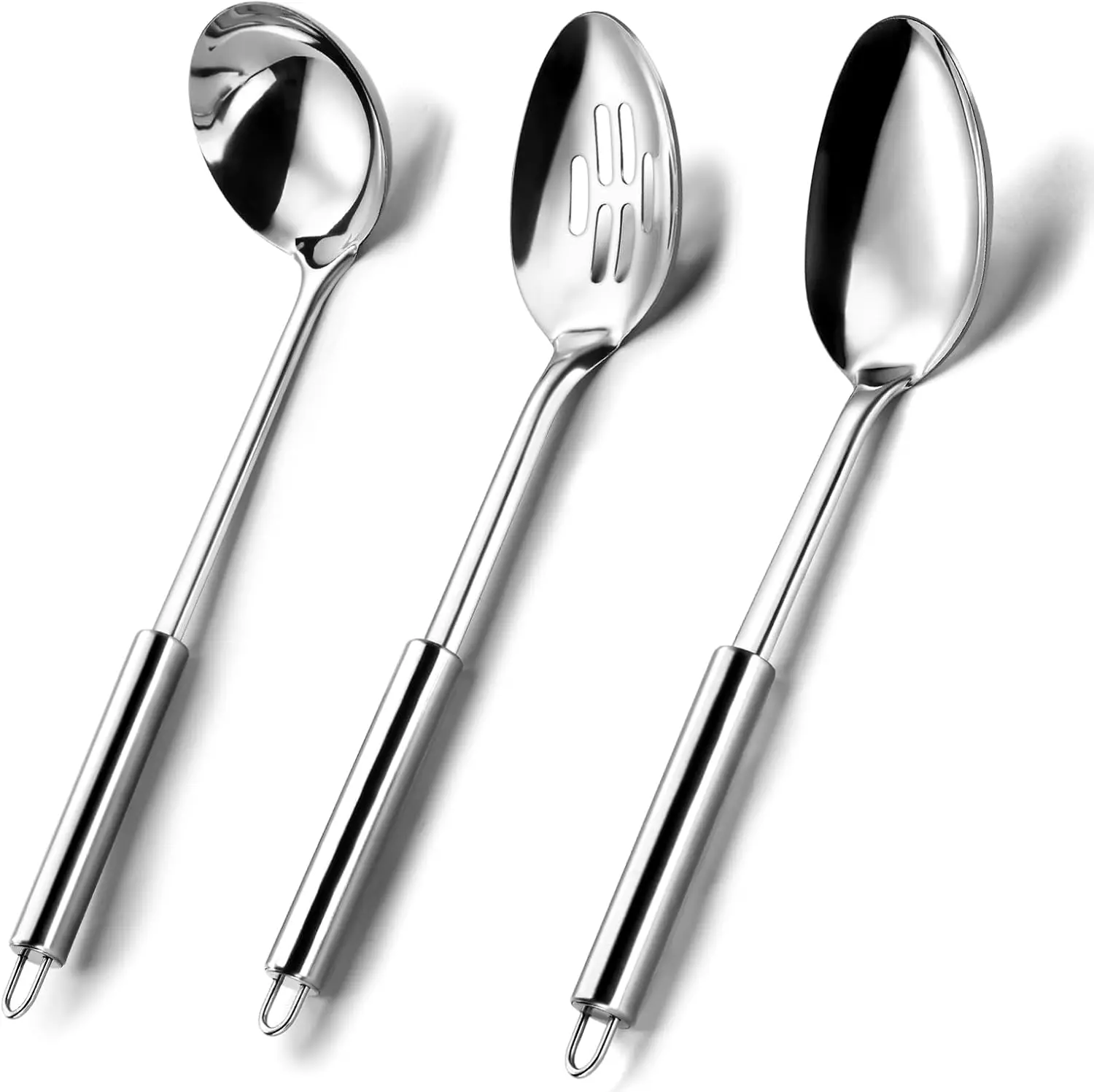 3-Piece Stainless Steel Serving Utensils Set: Spoon, Slotted Spoon & Soup Ladle for Parties
3-Piece Stainless Steel Serving Utensils Set: Spoon, Slotted Spoon & Soup Ladle for Parties
