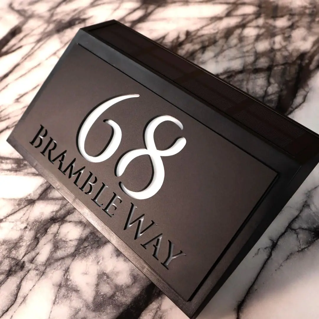 Personalized LED Solar House Number Sign, Modern Outdoor Illuminated Address Plaque, 3D Laser Cut Exterior House Number Plate
Personalized LED Solar House Number Sign, Modern Outdoor Illuminated Address Plaque, 3D Laser Cut Exterior House Number Plate