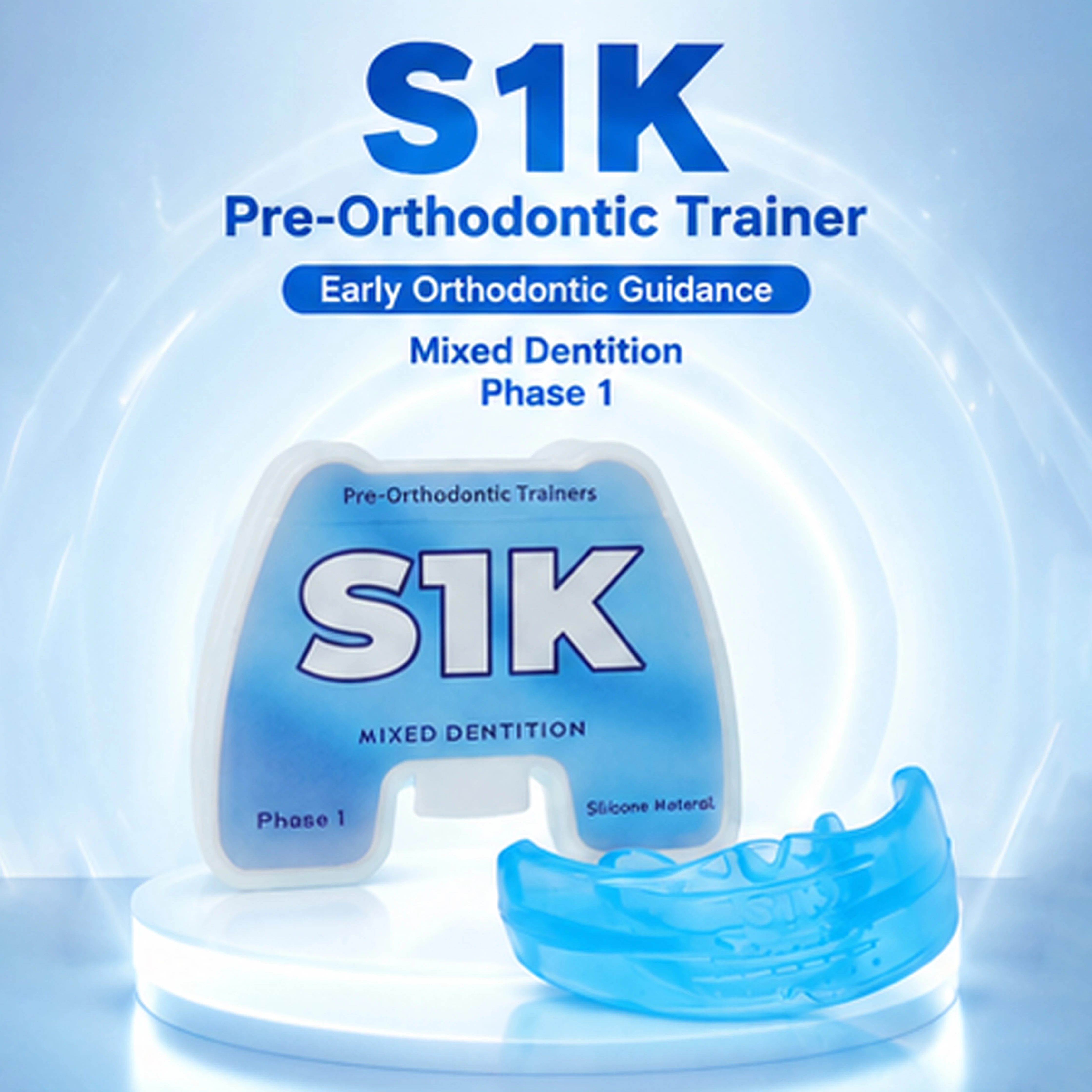 S1K T4K Kids Pre-Orthodontic Trainer Silicone Mouth Guard for Oral Habits Correction, Mixed Dentition Alignment Mouthpiece CE
S1K T4K Kids Pre-Orthodontic Trainer Silicone Mouth Guard for Oral Habits Correction, Mixed Dentition Alignment Mouthpiece CE