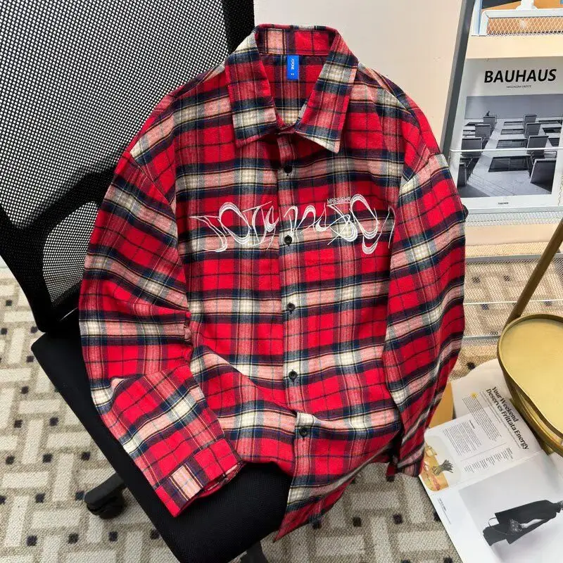Retro Hong Kong Style Long Sleeve Plaid Shirt Unisex Spring Autumn Loose Fit Color Block Casual Shirt Outerwear Polyester Fiber
Retro Hong Kong Style Long Sleeve Plaid Shirt Unisex Spring Autumn Loose Fit Color Block Casual Shirt Outerwear Polyester Fiber