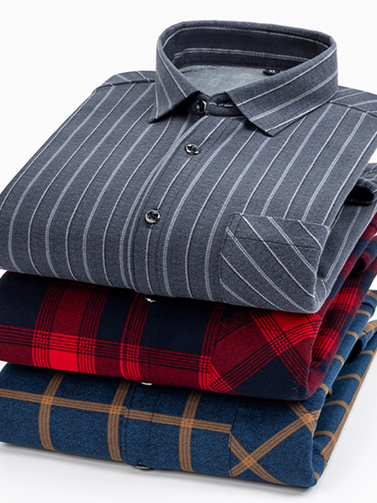 Winter Fce Mens Plaid Flannel Shirt Thickened Fleece Warmth Comfortable Breathable Windproof Men's Casual Fashion Shirt
Winter Fce Mens Plaid Flannel Shirt Thickened Fleece Warmth Comfortable Breathable Windproof Men's Casual Fashion Shirt