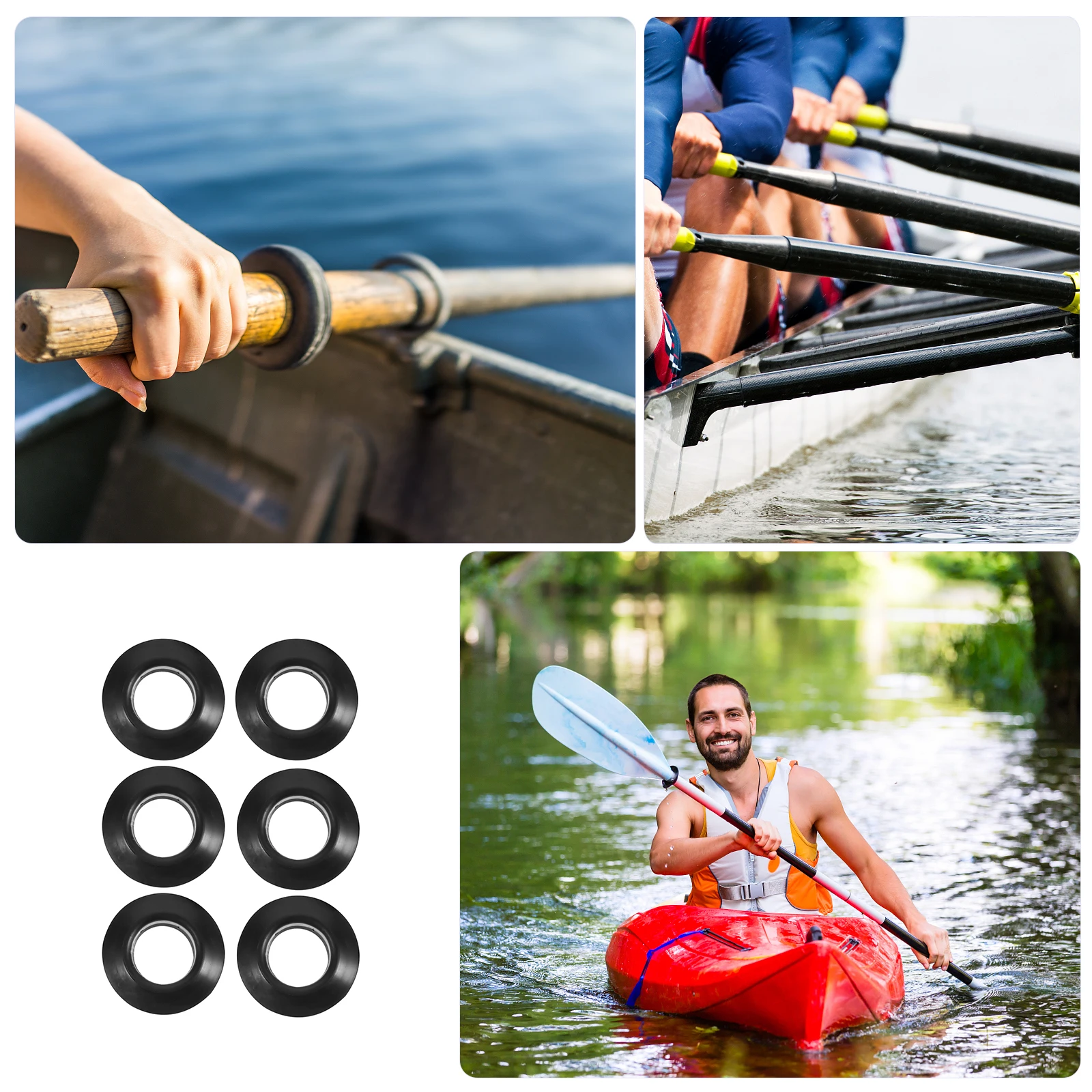6pcs Rings for Kayak Canoe Oars Drip Ring For Accessories Lightweight Portable Boat Attachment Water Sports 
6pcs Rings for Kayak Canoe Oars Drip Ring For Accessories Lightweight Portable Boat Attachment Water Sports