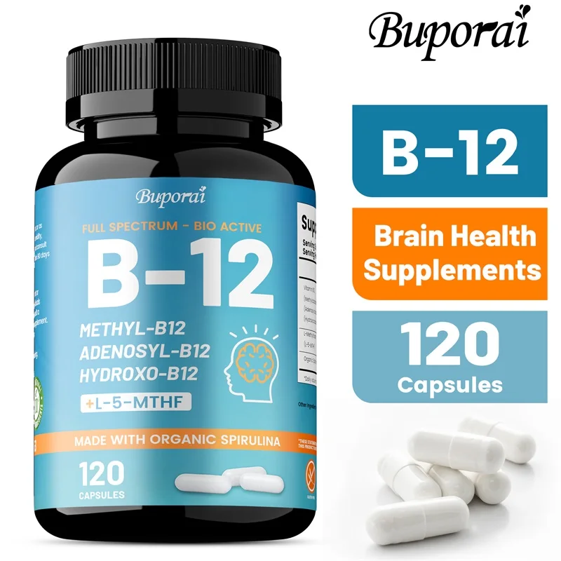 Vitamin B12 - Benefits Brain and Heart Function, Boosts Metabolism, Supports Memory and Learning, Helps Boost Natural Energy
Vitamin B12 - Benefits Brain and Heart Function, Boosts Metabolism, Supports Memory and Learning, Helps Boost Natural Energy
