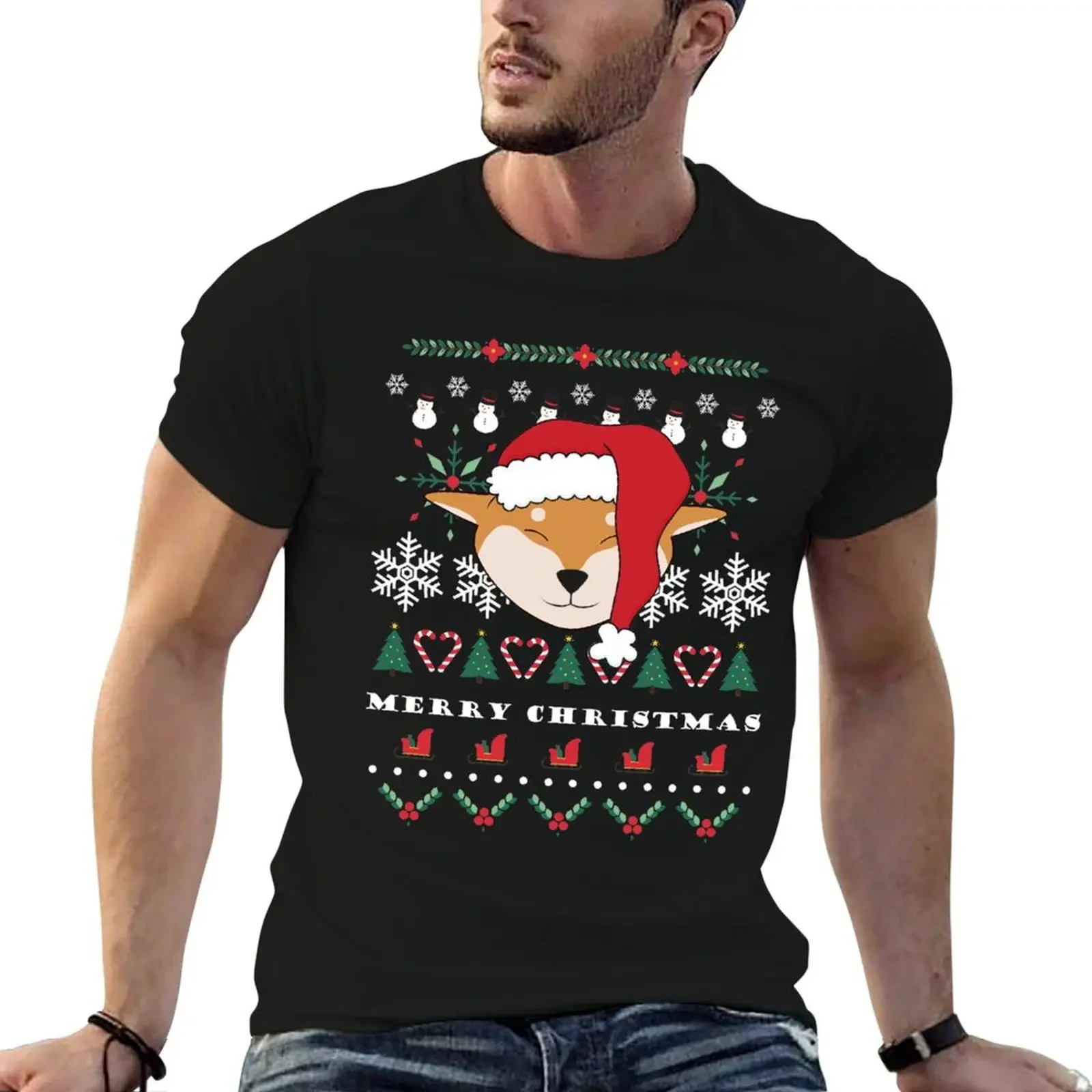 Merry Christmas Red Shiba Inu Ugly Christmas Pattern T-Shirt basketball graphic tees luxury designer blue lock sweat shirts, men
Merry Christmas Red Shiba Inu Ugly Christmas Pattern T-Shirt basketball graphic tees luxury designer blue lock sweat shirts, men