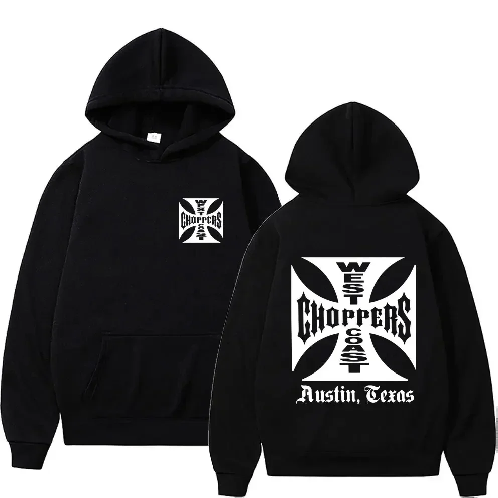 Men's Black Fashion Cool Sweatshirt Unisex fashion Fleece Oversized Hoodie Streetwear West Coast Iron Cross Choppers Logo Hooded
Men's Black Fashion Cool Sweatshirt Unisex fashion Fleece Oversized Hoodie Streetwear West Coast Iron Cross Choppers Logo Hooded