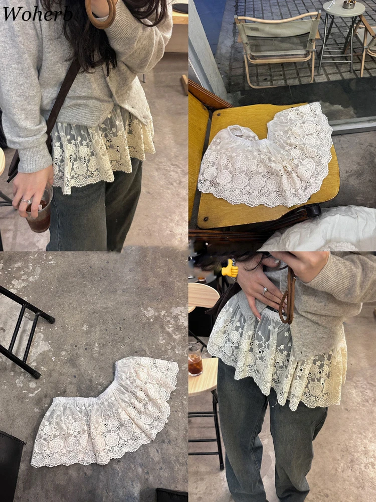 Lace Embroidery Flower Skirt Women High Waist Hollow Out Jupe Fashion New Saia A-line Y2k Mini Skirts 2025 Faldas Mujer De Moda
Lace Embroidery Flower Skirt Women High Waist Hollow Out Jupe Fashion New Saia A-line Y2k Mini Skirts 2025 Faldas Mujer De Moda