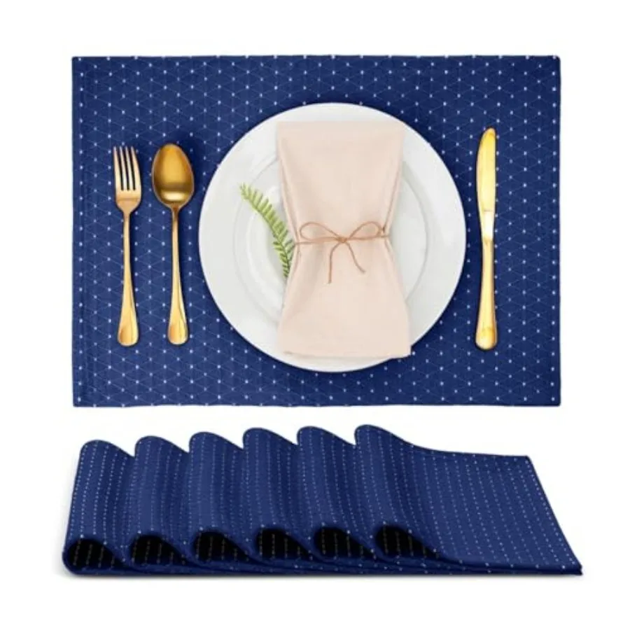 Cotton Placemats Set of 6-13x19 Inch Diamond Quilted Place Mats Durable and Elegant for Dining Table Wedding Restaurant Machine
Cotton Placemats Set of 6-13x19 Inch Diamond Quilted Place Mats Durable and Elegant for Dining Table Wedding Restaurant Machine