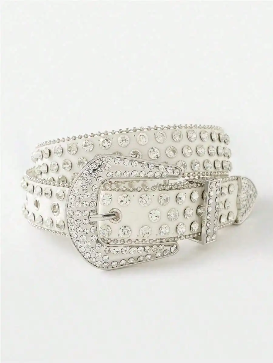 1pc Solid Color Crystal Studded Belt, Shiny Punk Hip-Hop PU Leather Belt Dresses Old Money Vintage Autumn/Fall Urban Outfit Classic Christmas Winter Fashion Daily Men Boyfriend Gift
1pc Solid Color Crystal Studded Belt, Shiny Punk Hip-Hop PU Leather Belt Dresses Old Money Vintage Autumn/Fall Urban Outfit Classic Christmas Winter Fashion Daily Men Boyfriend Gift