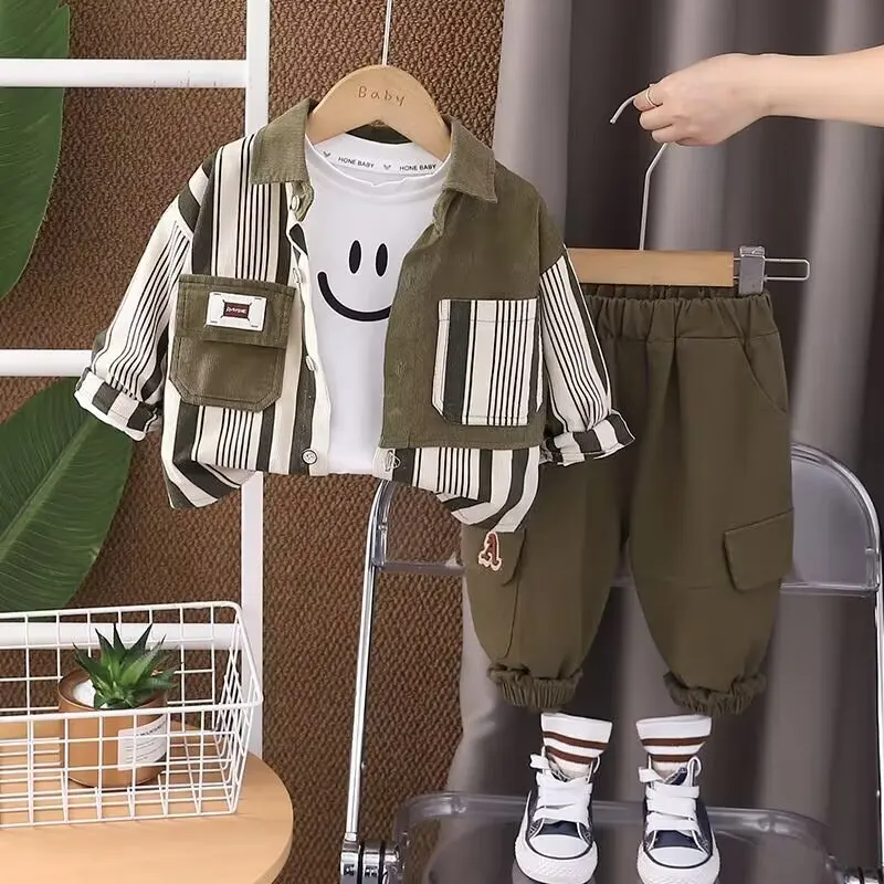 New Children Shirt Pants 2Pcs/Sets Spring Autumn Baby Boys Clothes Suit Infant OutfitsToddler Casual Costume Kids Tracksuits
New Children Shirt Pants 2Pcs/Sets Spring Autumn Baby Boys Clothes Suit Infant OutfitsToddler Casual Costume Kids Tracksuits