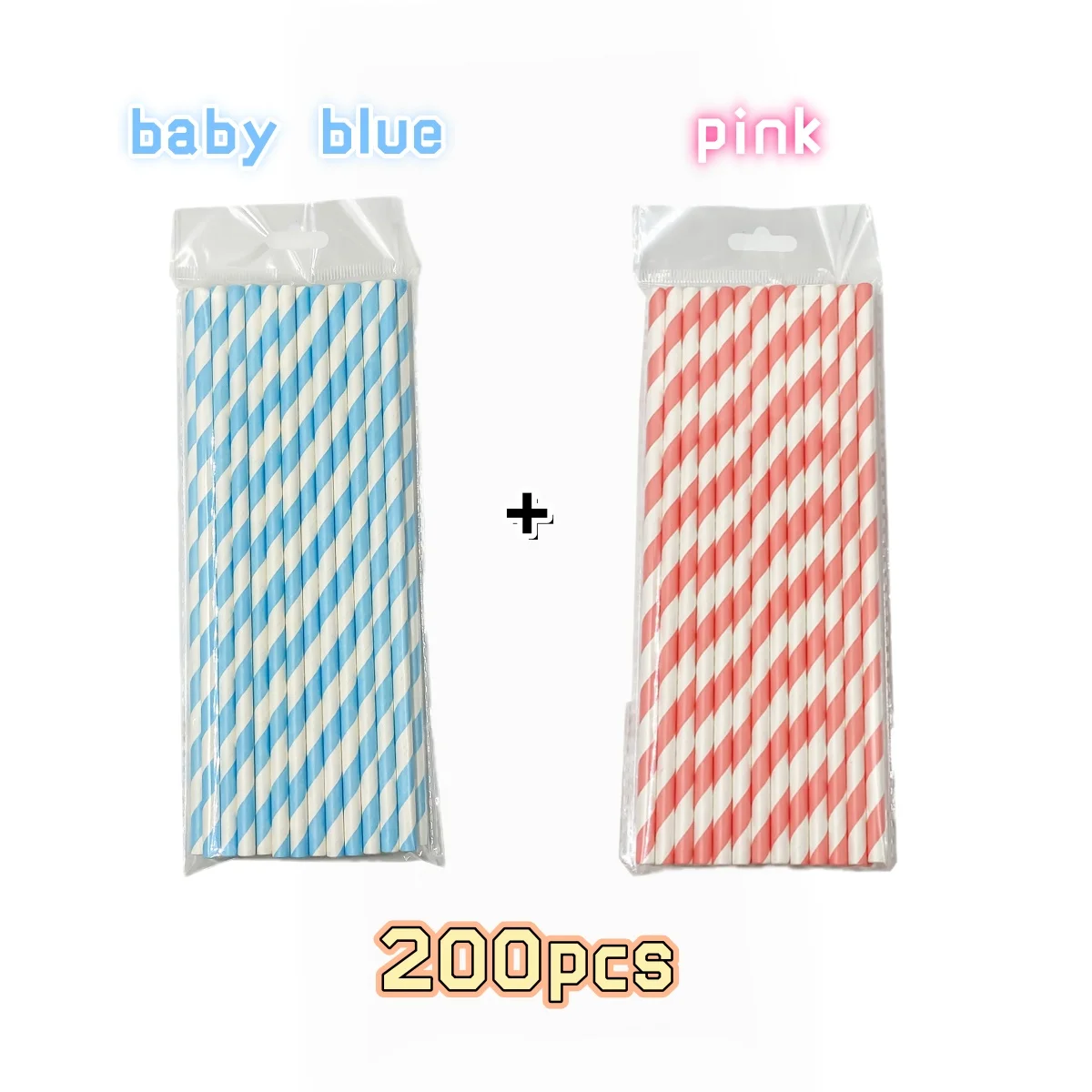 200pcs light blue stripe and pink stripe combination 6*197mm disposable paper straw factory low price and good quality
200pcs light blue stripe and pink stripe combination 6*197mm disposable paper straw factory low price and good quality