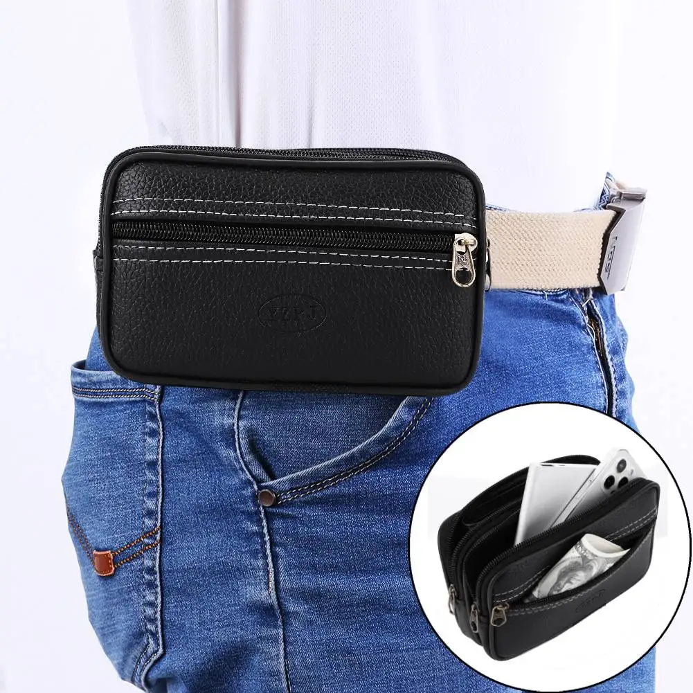 Casual Men Waist Pack Creative PU Leather Solid Color Practical Card Holder Double Layers Waist Packs Sports Supplies
Casual Men Waist Pack Creative PU Leather Solid Color Practical Card Holder Double Layers Waist Packs Sports Supplies