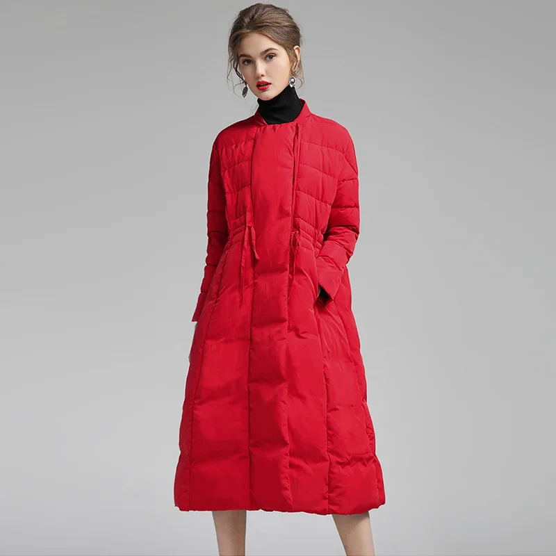 Women's 90% White Duck Down Jacket Warm O-Neck Drawstring Thicken Longer Down Coat Windproof Trendy Windproof Trench Coat Parkas
Women's 90% White Duck Down Jacket Warm O-Neck Drawstring Thicken Longer Down Coat Windproof Trendy Windproof Trench Coat Parkas