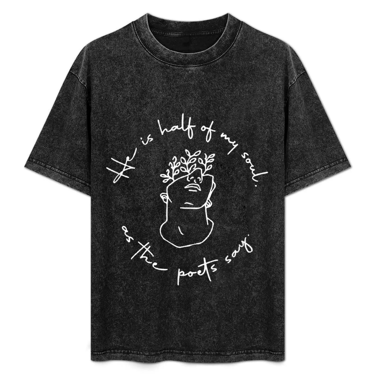 He Is Half My Soul As The Poets Say The Song Of Achilles T-Shirt Simple Solid Color Crew Neck Tee
He Is Half My Soul As The Poets Say The Song Of Achilles T-Shirt Simple Solid Color Crew Neck Tee