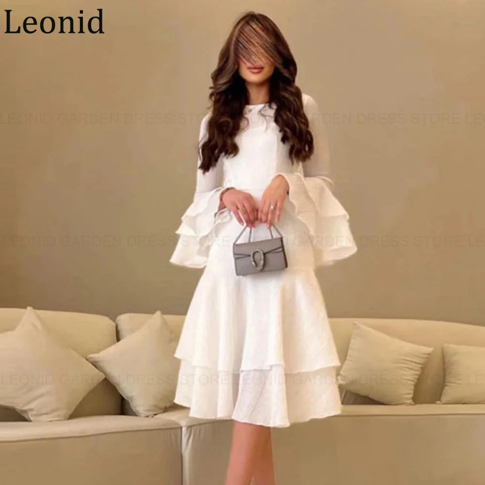 LEONID Vintage White Formal Occasion Dresses 2024 A-Line O-Neck Long Sleeves Party Dress Tiered Knee-Length Women Evening Gowns
LEONID Vintage White Formal Occasion Dresses 2024 A-Line O-Neck Long Sleeves Party Dress Tiered Knee-Length Women Evening Gowns