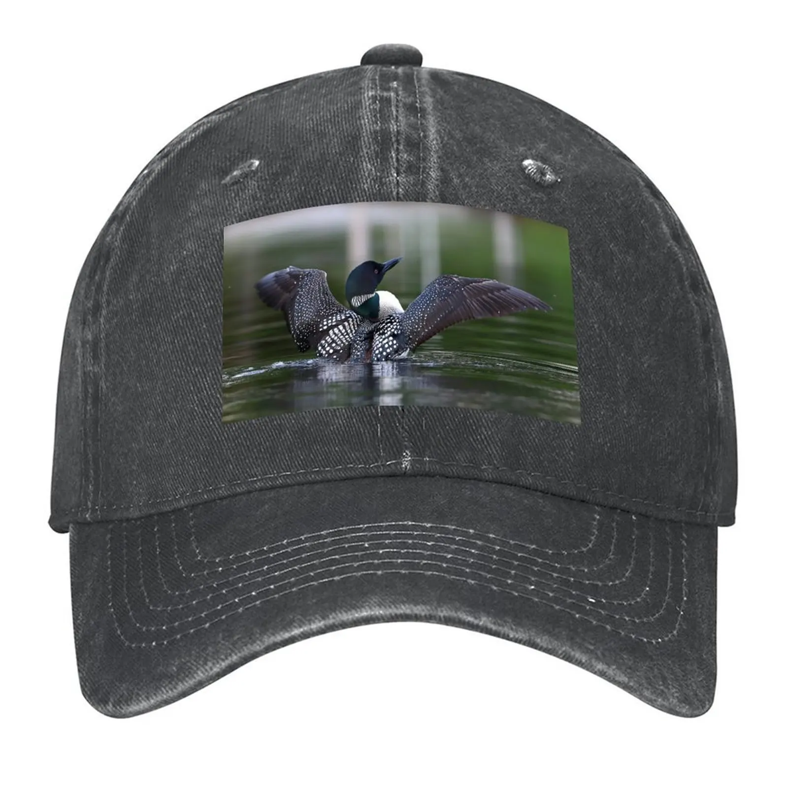 Common loon at 6am Baseball Cap Sports Cap hats for men Sunscreen hiking hat For Men Women's
Common loon at 6am Baseball Cap Sports Cap hats for men Sunscreen hiking hat For Men Women's