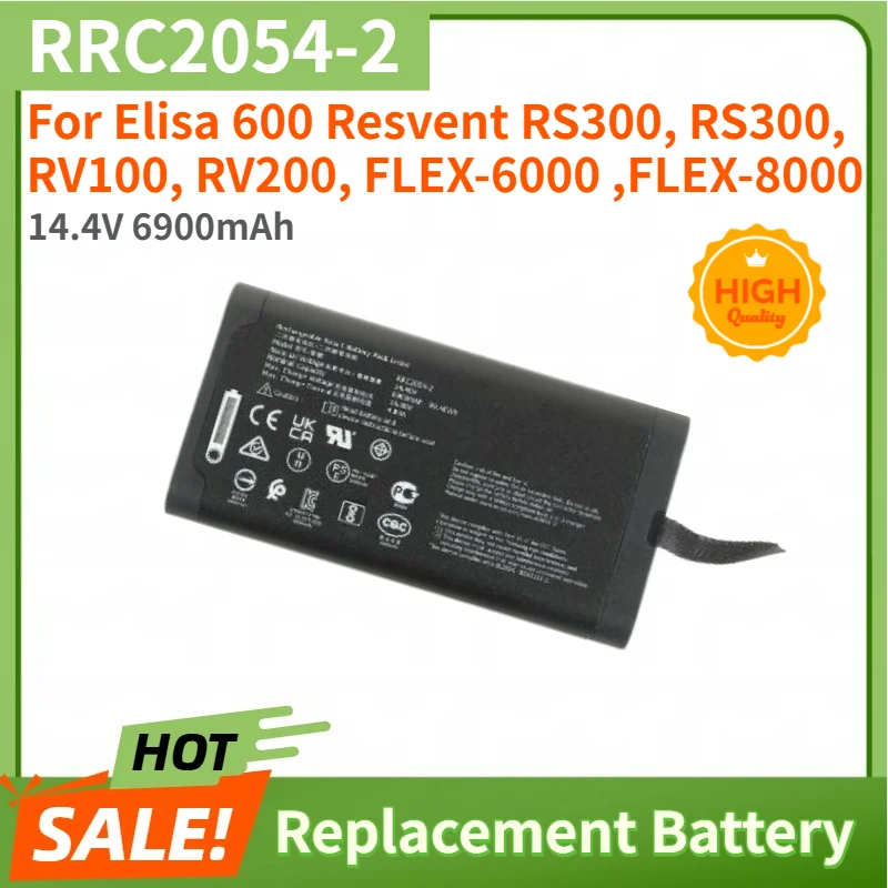 RRC2054-2 High Quality Replacement Battery 14.4V 6900mAh For Elisa 600 Resvent RS300, RS300, RV100, RV200, FLEX-6000 ,FLEX-8000
RRC2054-2 High Quality Replacement Battery 14.4V 6900mAh For Elisa 600 Resvent RS300, RS300, RV100, RV200, FLEX-6000 ,FLEX-8000