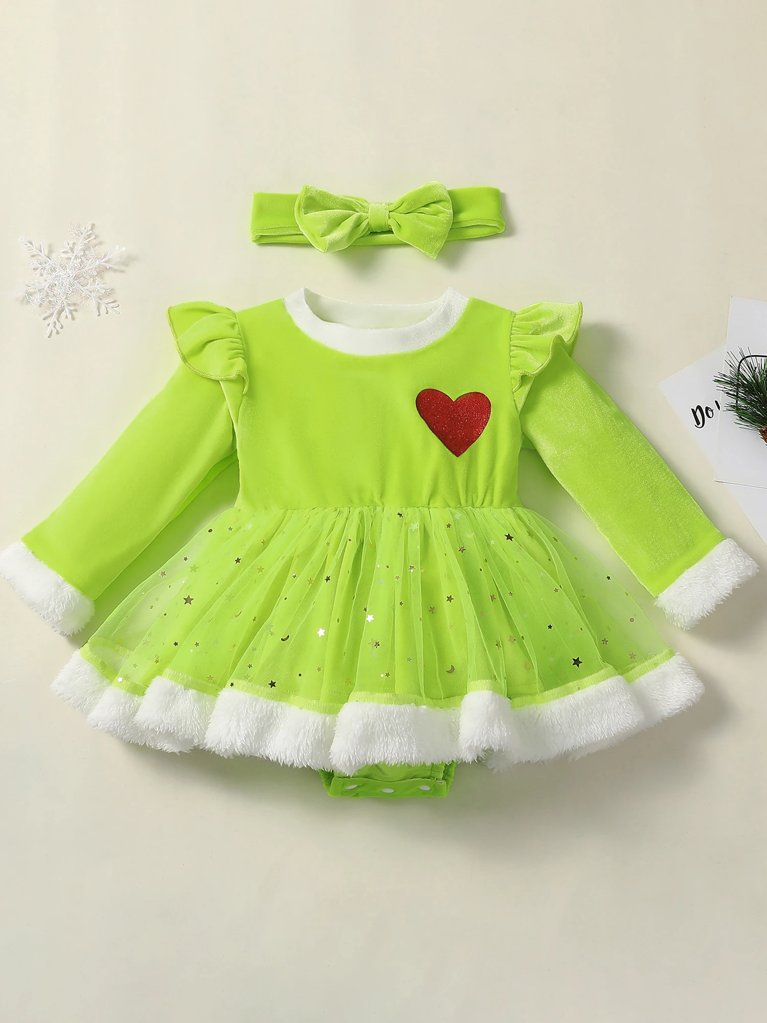 Infant Girls 3Pcs Winter Holiday Set Long Sleeve Reindeer Print Romper Tutu Dress Leggings Headband Newborn Outfit
Infant Girls 3Pcs Winter Holiday Set Long Sleeve Reindeer Print Romper Tutu Dress Leggings Headband Newborn Outfit