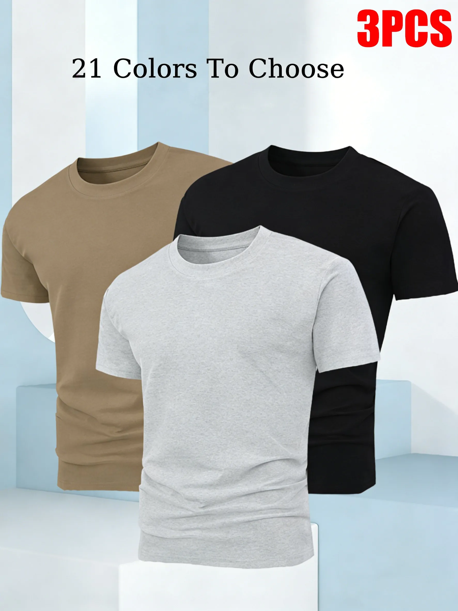 Summer Cotton Short Sleeve 3Pc Set Man Comfy Breathable T-Shirt Street Fashion Tops Loose Basic Clothes Daily Sport Streetwear
Summer Cotton Short Sleeve 3Pc Set Man Comfy Breathable T-Shirt Street Fashion Tops Loose Basic Clothes Daily Sport Streetwear