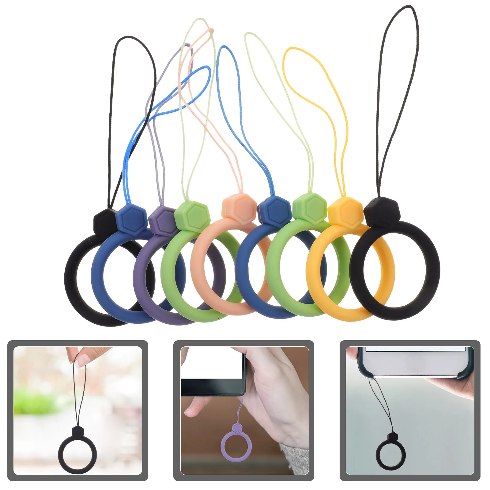 9Pcs Silicone Mobile Phone Strap Short Anti-Lost Finger Ring Lanyard for Camera Cellphone Keychain Mixed Colors Comfortable Grip
9Pcs Silicone Mobile Phone Strap Short Anti-Lost Finger Ring Lanyard for Camera Cellphone Keychain Mixed Colors Comfortable Grip