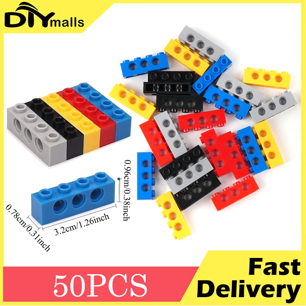 50pcs 1x4 Brick 3 Holes 3701 MOC high-tech Parts MOC Technical Building Block Suitable For All Brands Small Particles Toy
50pcs 1x4 Brick 3 Holes 3701 MOC high-tech Parts MOC Technical Building Block Suitable For All Brands Small Particles Toy