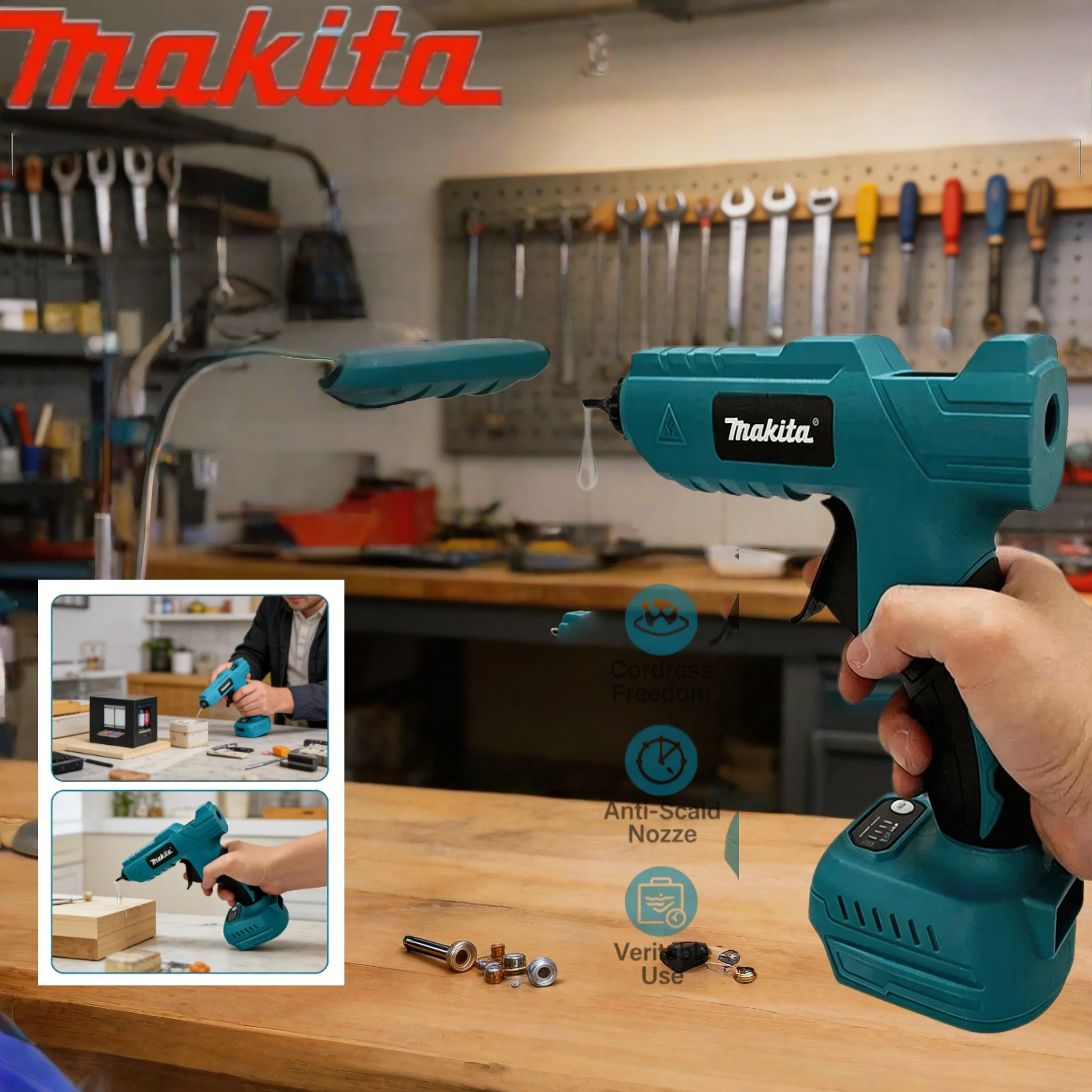 Makita Cordless Tool Electric Handheld Hot Glue Gun Repair DIY Hot Melt Welding Hot Air Gun Anti-scald Nozzle Tool
Makita Cordless Tool Electric Handheld Hot Glue Gun Repair DIY Hot Melt Welding Hot Air Gun Anti-scald Nozzle Tool