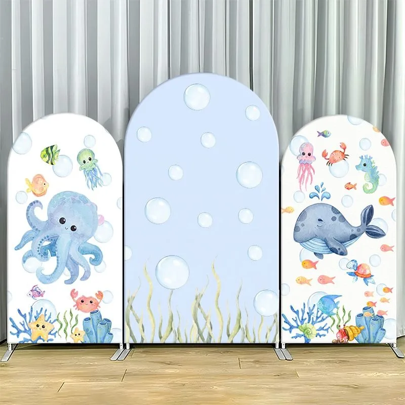 Single Side Arch Backdrop Cover Underwater Adventure with Octopus and Whale for Party
Single Side Arch Backdrop Cover Underwater Adventure with Octopus and Whale for Party