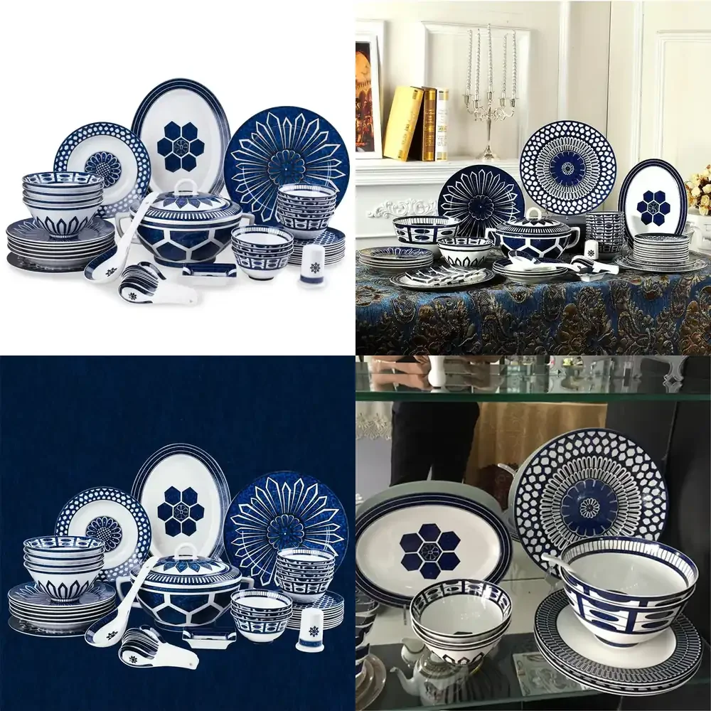 58 Pcs Dinnerware Set Kitchen Utensils Flatware Sets Porcelain Dinnerware Set Wholesale Western Ceramic Minimalist Blue Cup
58 Pcs Dinnerware Set Kitchen Utensils Flatware Sets Porcelain Dinnerware Set Wholesale Western Ceramic Minimalist Blue Cup