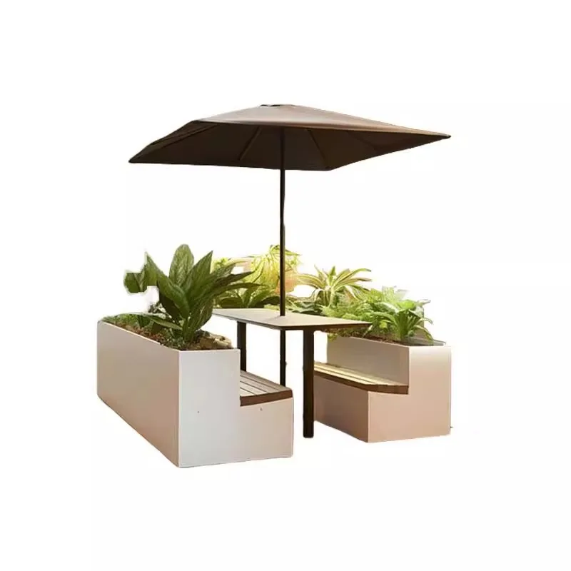 Flower box seat pedestrian street leisure long table and chair fence partition combination milk tea shop outside flower trough
Flower box seat pedestrian street leisure long table and chair fence partition combination milk tea shop outside flower trough