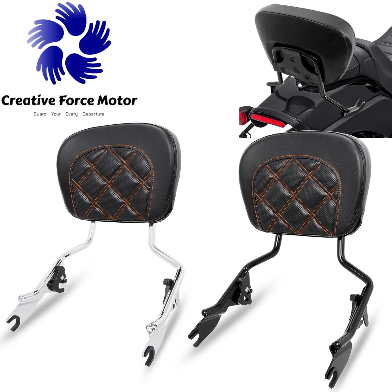 Motorcycle Detachable Passenger Rear Backrest Sissy Bar Pad For Harley Touring Electra Street Glide Road King CVO FLHX 2009-2026
Motorcycle Detachable Passenger Rear Backrest Sissy Bar Pad For Harley Touring Electra Street Glide Road King CVO FLHX 2009-2026