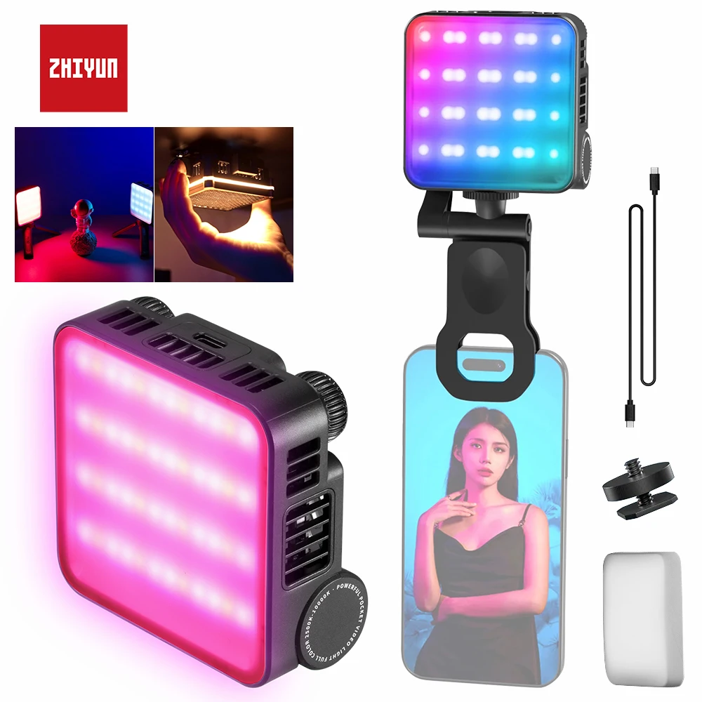 ZHIYUN CINEPEER CM15 15W RGB LED Video Light 2500K-10000K 2600mAh 18 Dynamic Effects Mini Fill Camera Light for Photography
ZHIYUN CINEPEER CM15 15W RGB LED Video Light 2500K-10000K 2600mAh 18 Dynamic Effects Mini Fill Camera Light for Photography
