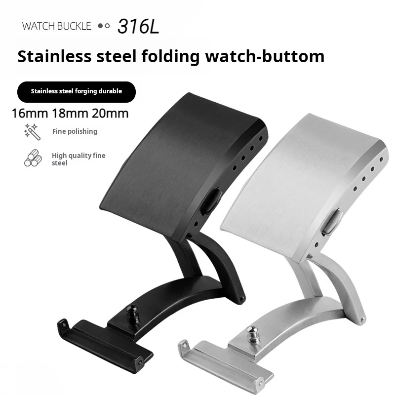 316L Stainless Steel Replacement Watchband Clasp 16m 18mm 20mm Fold Safety Clasp Deployant Watch Buckle Silver Black accessories
316L Stainless Steel Replacement Watchband Clasp 16m 18mm 20mm Fold Safety Clasp Deployant Watch Buckle Silver Black accessories